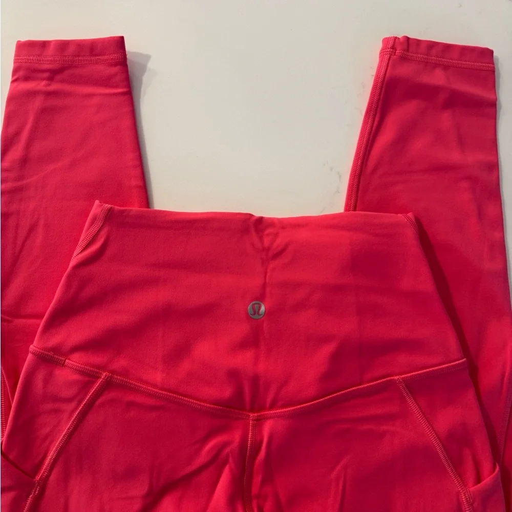 lululemon athletica Pink-Red Athletic Leggings